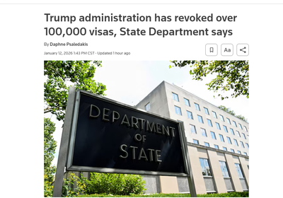 一年狂撤10万美签！美国签证迈入长期严管阶段