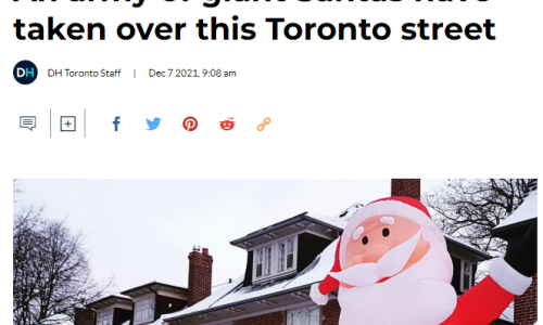 可爱爆表！加拿大多伦多巨型圣诞老人街回来啦！