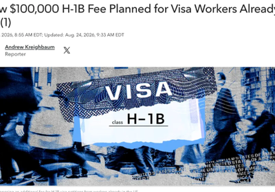 H-1B“10万美元”收费又杀回来了！这次连美国境内申请人也可能要交？