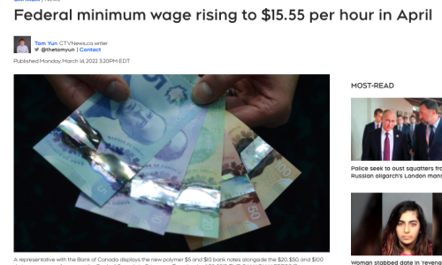 加拿大联邦继续上调最低工资标准！这些行业还要加薪！